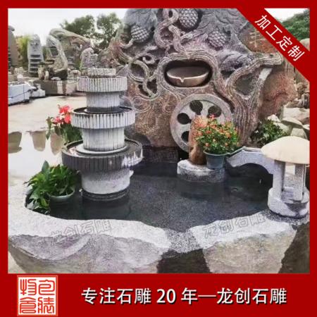 石雕噴泉雕塑廠家 園林景觀石雕噴泉直銷(xiāo)