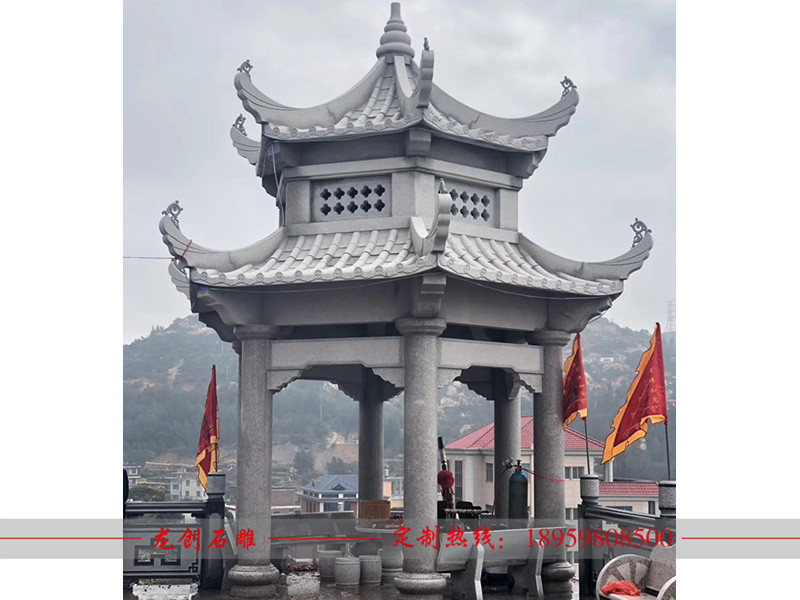 石頭涼亭定做批發廠家——龍創石雕